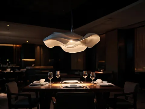 Sculptural pendant luminaire